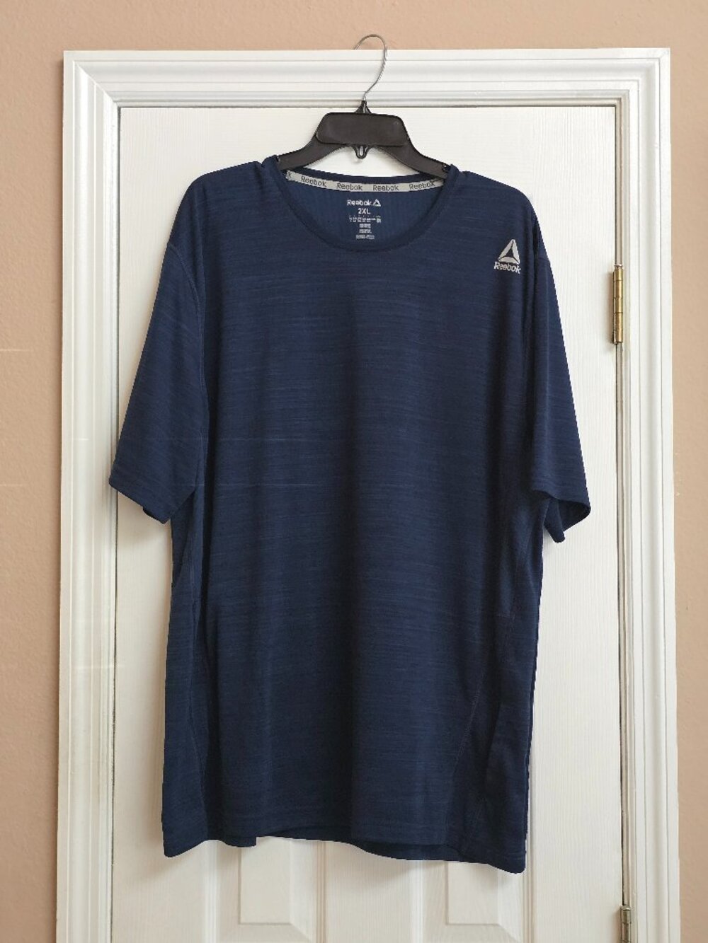 Men's Reebok Speedwick Performance T-Shirt Men's 2XL Navy Blue Short Sleeve